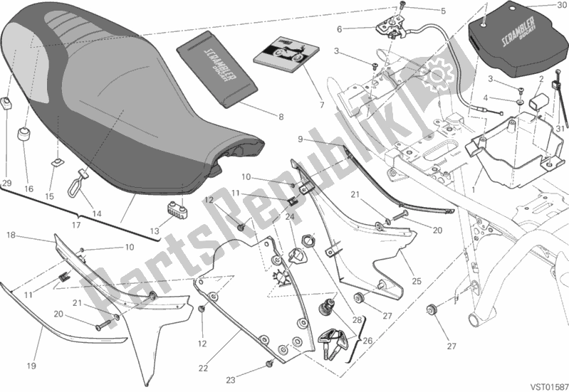 Wszystkie części do Siedzenie Ducati Scrambler Flat Track Thailand USA 803 2018